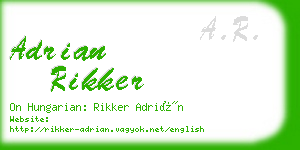 adrian rikker business card